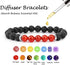 YISSION 7 Chakra Bracelets for Women Men, Essential Oil Beaded Bracelets, Lava Rock Natural Stone Yoga Bracelet Stretch Bracelet Set...