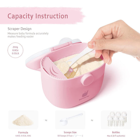 Termichy Baby Formula Dispenser, Portable Milk Powder Dispenser Container with Carry Handle and Scoop for Travel Outdoor Activities with Baby Infa...