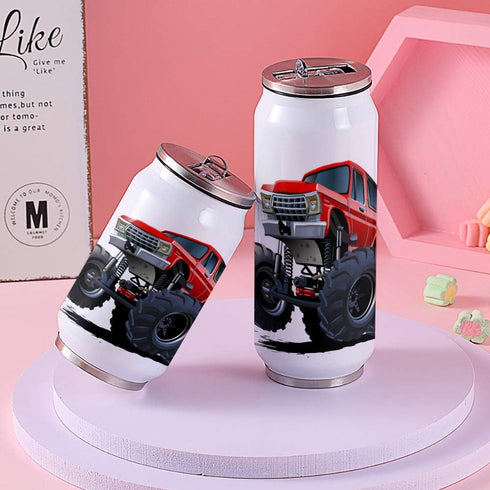 14oz Stainless Steel Tumbler with Lid & Straw-Double Wall Vacuum Insulated Travel Mug,Tractors Monster Truck Water Bottle Coffee Beverage Drinks C...