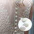 Satin Buttons, White Fabric Covered Button with Shank 10Pcs Round Satin Sewing Buttons for Tuxedo Wedding Dress Lace Bridal Blouse 12.5mm Craft Bu...
