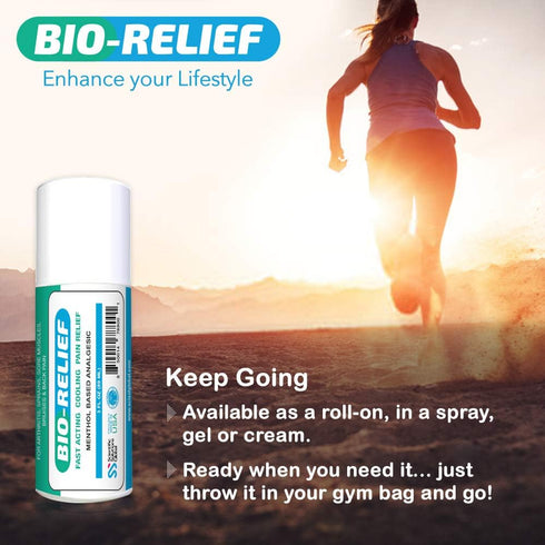 BIO-Relief Pain Relief Gel, Cooling Gel with 10% Menthol & Arnica Montana, 3 oz Roll-on for Arthritis, Muscle Pain, Joint & Back Pain, Topical Ana...