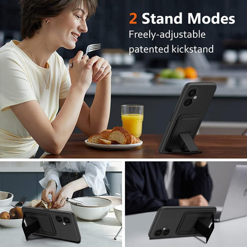 Case for OnePlus Nord CE3 Lite/Nord N30 5g Phone Case with Tempered Glass Screen Protector, Folding Kickstand/Stand Wallet Case Card Holder/ Slots...