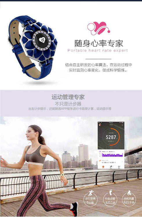 N2 Waterproof fitness Smartwatch for women, ,Fitness Tracker Watch with Heart Rate Monitor Step Sleep Tracker Jewelry Watch(Black)...