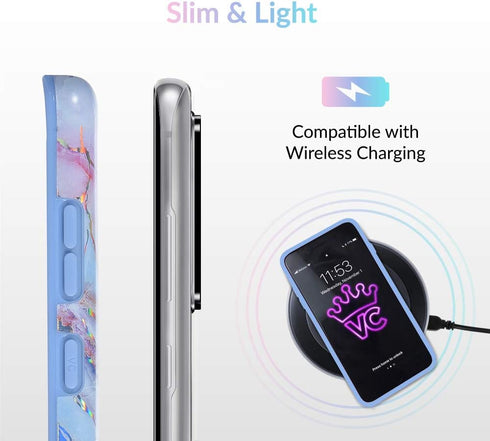 VELVET CAVIAR Compatible with Samsung Galaxy S20+ Plus Case - Cute Protective Phone Cases for Women, Girls (Holographic Pink Blue Marble)...