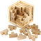 Wooden Brain Teaser Puzzle Cube Wooden Puzzles T-shaped Jigsaw Logic Puzzle Educational Toy for Kids and Adults by AHYUAN (Natural)...