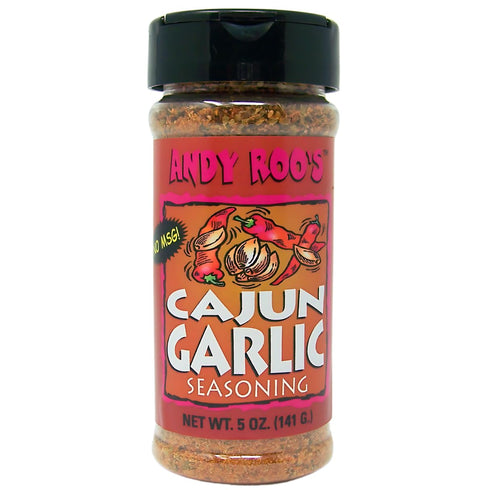 Andy Roo's Cajun Garlic Seasoning, 5 Ounces - No MSG...