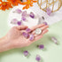 Fashewelry 30Pcs Natural Irregular Amethyst Rock Stone Pendants Healing Crystal Chakra Gemstone Charms for Jewelry Making Hole: 4x4mm...