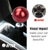 Universal Round Ball Gear Shift Knob,Chrome Finish Aluminum Shifter Knobs with 3 Adapters Compatible with Manual and Automatic Transmission Car(Re...