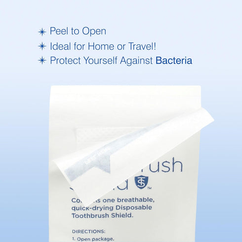 Toothbrush Shields - Pack of 10 Toothbrush Head Cover Caps - Breathable, Quick-Drying & Disposable - Perfect for Travel, Home & Office Use...