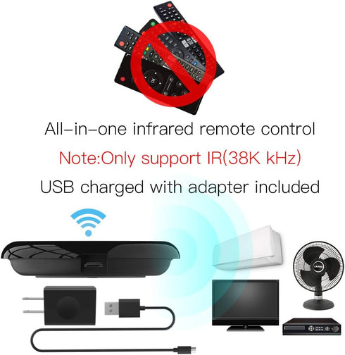 MoesGo WiFi IR Control Hub for Smart Appliances via Voice and Smart Life/Tuya App, Compatible with Amazon Echo and Google Home......