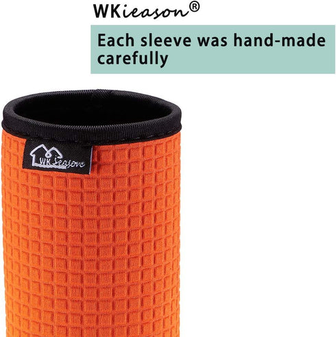 WK IEASON 16oz Can Sleeves Insulators Sleeves Standard Can Covers Neoprene16OZ Beer Bottle Sleeves Coolers Holder Non-slip Neoprene Can Coolier 4P...