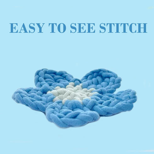 Yellow Yarn for Crocheting and Knitting Cotton Crochet Knitting Yarn for Beginners with Easy-to-See Stitches Cotton-Nylon Blend Easy Yarn for Begi...