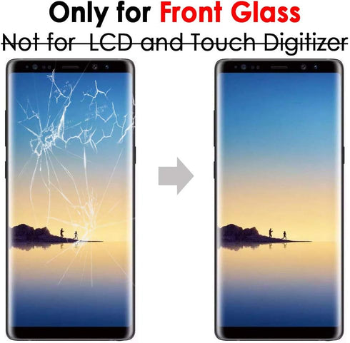 Front Glass Outer Screen Lens Replacement for Samsung Galaxy S9 SM-G960 Series 5.8" with Frame Adhesive and Tool Kit (Black)...