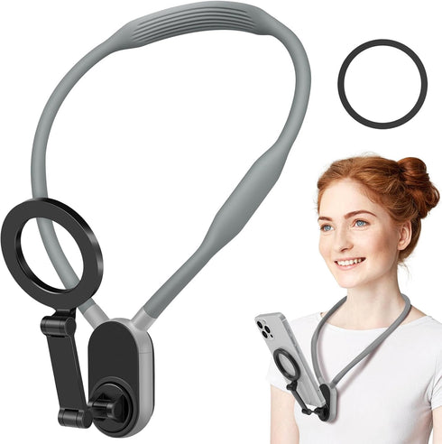 Magnetic Neck Phone Holder, Phone Neck Mount, Magnetic Neck Mount for Phones, Hand Free POV/Vlog Phone Holder, iPhone Chest Mount, Video Recording...