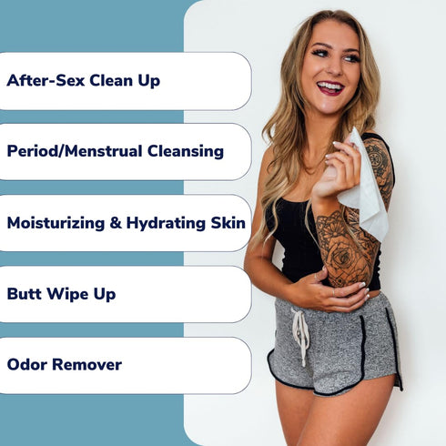 Royal Intimate Cleansing Feminine Wipes for Vaginal Hygiene, Personal Cleansing, Period Care, Sensitive Skin & Odor Removal - Unscented, pH Balanc...