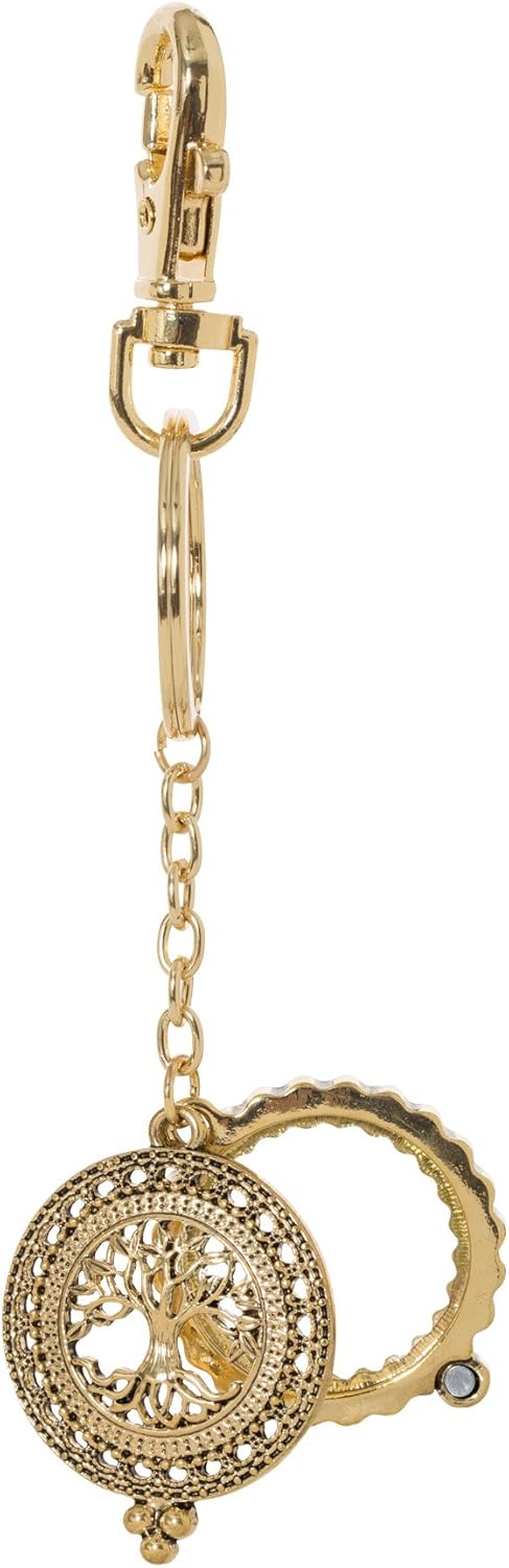 Artisan Owl 4X Magnifying Glass Key Chain (Gold Tone)...