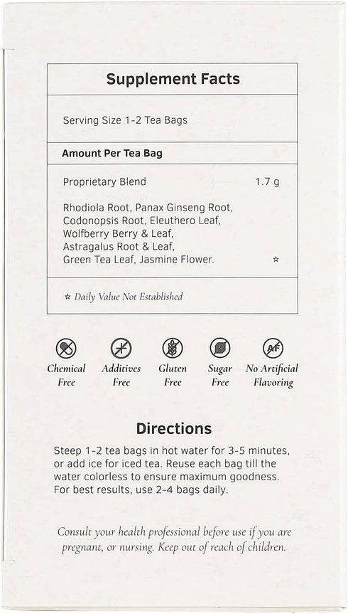 Health King Stamina Herb Tea, Teabags, 20 Count Box...