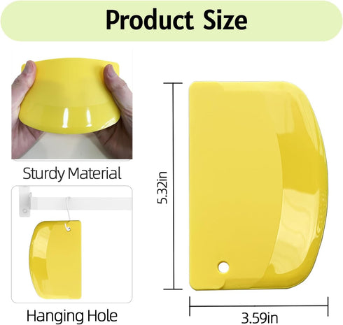 Bench Scraper Dough Scraper for Baking, 4 PCs BPA Free PP Plastic Flexible Dough Cutter, Food-Safe Plastic Bread Making Tools Cake Dough Fondant I...