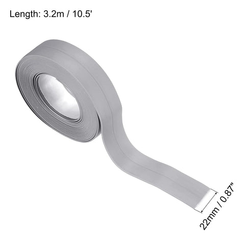 uxcell Waterproof Seal Caulk Strip Tape Self Adhesive 0.87"W x 10.5'L PVC Sealing Tape for Kitchen Bathroom Grey...