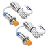 2pcs 8mm Inductive Proximity Sensor Detecting Distance Approach Sensor Cylinder Proximity Switch NPN NO DC 6-36V 300mA 3-Wire (Diameter 18mm)...