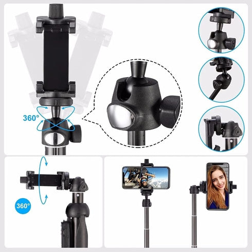 Tripod Monopod Selfie Stick 40 Inch with Wireless Remote Shutter Control Phone Clip Holder?Compatible with iPhone15 14 13 12 11 Pro max Xs X 8 7 P...