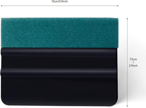 FOSHIO Vinyl Wrap Squeegee 4 Inch with Micro Fiber Suede Felt Edge, Vinyl Scraper for Window Tinting, Sign Making and Sticker Wrap Application Too...