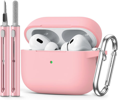 AirPods Pro 2nd/1st Gen Case Cover (2023/2022/2019) with Cleaner Kit,Soft Silicone Protective Cover for Apple AirPod Pro 2 Generation Charging Cas...