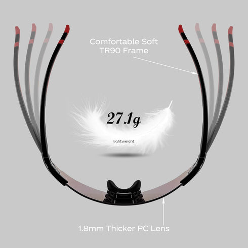 FEISEDY Rimless Sports Sunglasses for Men Women Tr90 Frame for Cycling Fishing Running B0116...