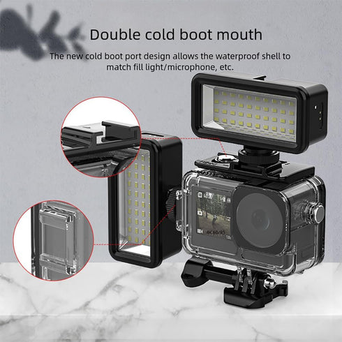 Waterproof Case for DJI Osmo Action 3 /Action 4 Camera Accessories, Underwater 45M/148FT Deep Diving Protective Shell Housing with Bracket Accesso...
