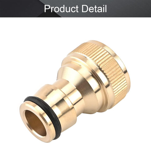MroMax Brass Faucet Tap Quick Connector G1/2 Female Thread Hose Pipe Socket Adapter Fitting for Garden Irrigation System 1Pcs...