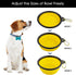 3 Collapsible Silicone Dog Bowl, Foldable Expandable Cup Dish for Small Pet Cat Food Water Feeding Portable Travel Bowl, Free Pet ID-Tag (S/Yellow...