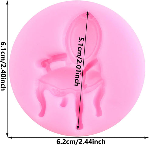3D Chair Silicone Fondant Molds For Cake Decorating Cupcake Topper Chocolate Candy Gum Paste Polymer Clay...
