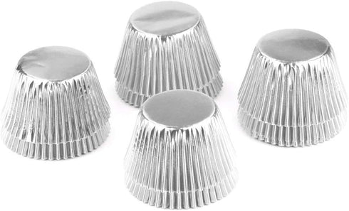 Gifbera Silver Foil Jumbo Cupcake Liners Metallic Muffin Baking Cups, 160-Count...