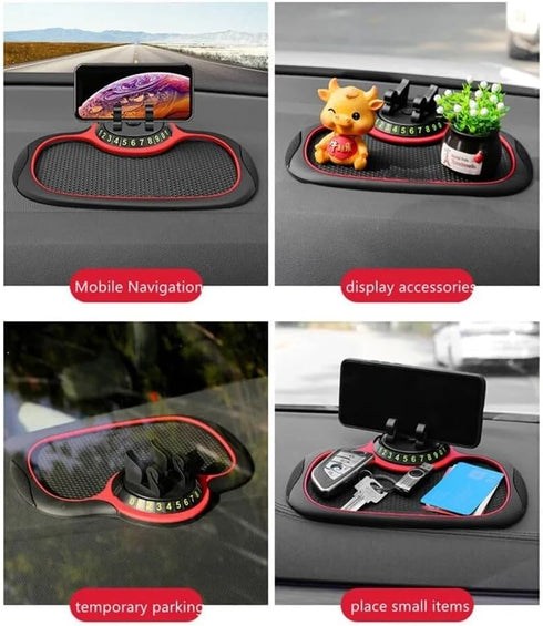 Multifunction Car Anti-Slip Mat Auto Phone Holder, Auto Non-slip Car Mats for Phone Holders, Car Dash Mat Anti Slip Rug Dashboard Cell Phone Holde...