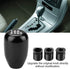 Gear Shift Knob, 6 Speed Universal Car Modification Manual Knob Gear Shift Head Shifter with 3 Plastic Adapters(Black)...