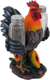 Decorative Farm Rooster Salt and Pepper Shaker Set with Holder Figurine for Rustic Country Kitchen Decor Sculptures & Collectibles As Gifts for Fa...
