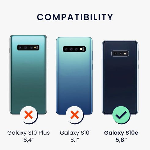 kwmobile Case Compatible with Samsung Galaxy S10e Case - TPU Silicone Phone Cover with Soft Finish - Black...