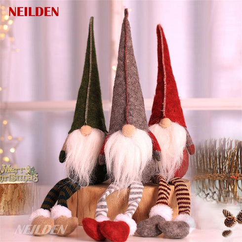 3pcs new Christmas decoration long legs Rudolph doll Christmas children gift hotel mall window decoration...