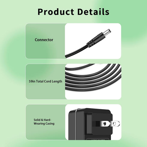 5V Adapter Replacement, Baby Swing AC Adapter Power Cord for Graco Swing Dreamglider/Duoglider/Simple Sway Swing and Nova Baby Swing...