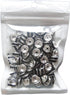 RUBYCA 100pcs 8mm Round Rondelle Spacer Beads Silver Tone Jet Black Czech Crystal for Bracelet Necklace Jewelry Making...