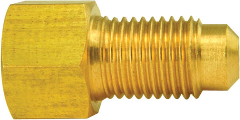 4LIFETIMELINES Brass Brake Line Adapter Fitting, Female(3/8-24 Inverted), Male(3/8-24 Bubble), 10/bag, Brass Construction, Corrosion-Resistant Pla...