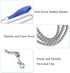 Chain Leash Metal Dog Leash Chrome Plated with Soft Padded Handle for Medium Dogs.(M, Blue Handle)...