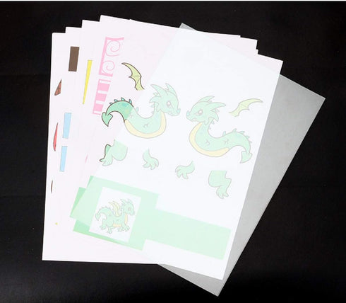 20 Sheets 3D Printer Drawing Molds Paper Stencils for 3D Printing Pen, 40 Patterns and a Clear Plate Set...