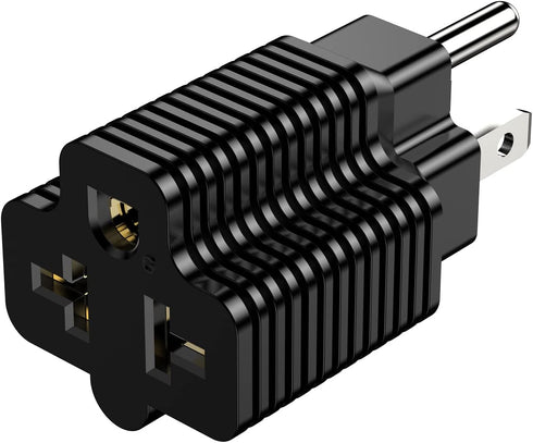 15 Amp Household AC Plug to 20 Amp Adapter, Nema 5-15P to 5-20R,5-15P to 6-15R,5-15P to 6-20R,T-Blade 20 Amp to 15 Amp Plug Adapter Converter, 15A...