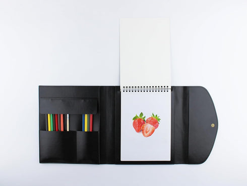 Leather Artist Sketch Pad Case, Leather Sketchbook Cover, Artist Drawing Sketch Case, Refillable Leather Sketchbook(S)...