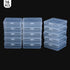 16 Pieces Small Plastic Bead Storage Containers and Organizer Transparent Boxes with Hinged Lid, Clear Craft Supply Box for DIY Art Craft Accessor...