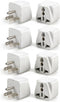 8 Pack Universal Adapter, UK to US Adapter, Europe to US Plug Adapter, Travel Adapters, European to USA General Adapter, American Outlet Plug Adap...
