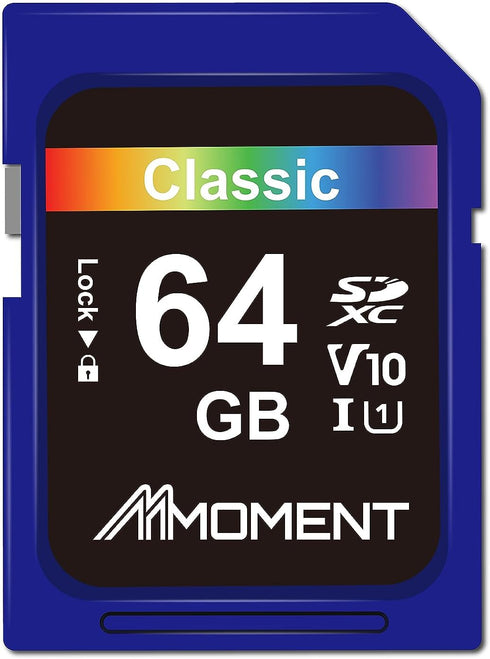 MMOMENT SDXC Card 64GB Compatible with Camera, PC, UHS-I, U1, V10, Class 10, Read Speed Up to 98 MB/s,Write Speed Up to 30MB/s...