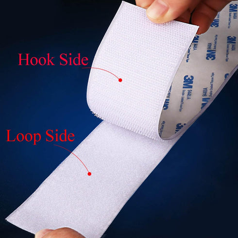 3M Hook and Loop Double Sided Tape, Self Sticky Adhesive Tape, Interlocking Tape Sewing Fasteners for Window Fixing, Photo Frames, Mosquito Net, C...