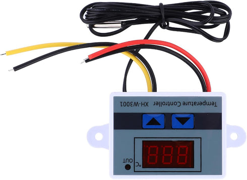Temperature Controller, DC 12V 120W Digital LED Temperature Controller Module XH-W3001 Mini Thermostat Switch with Waterproof Sensor Probe...